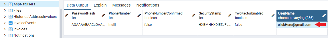 PgAdmin での編集 PgAdmin での編集