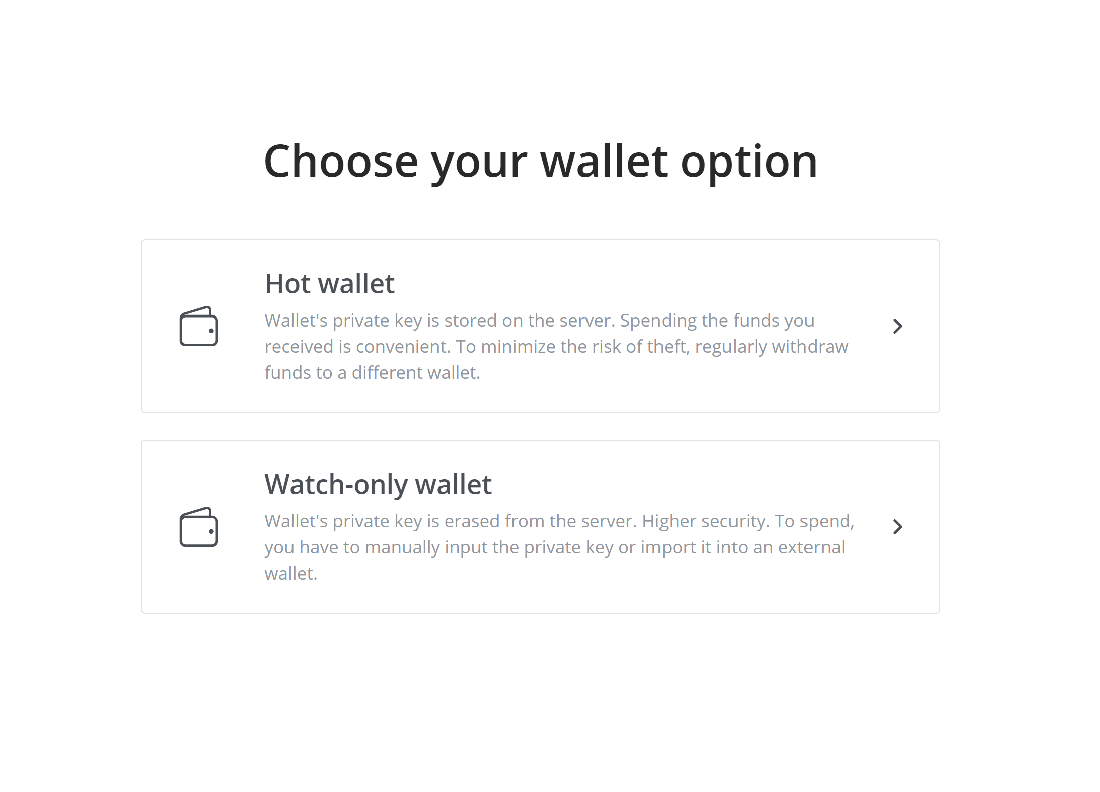 Create Wallet Create Wallet