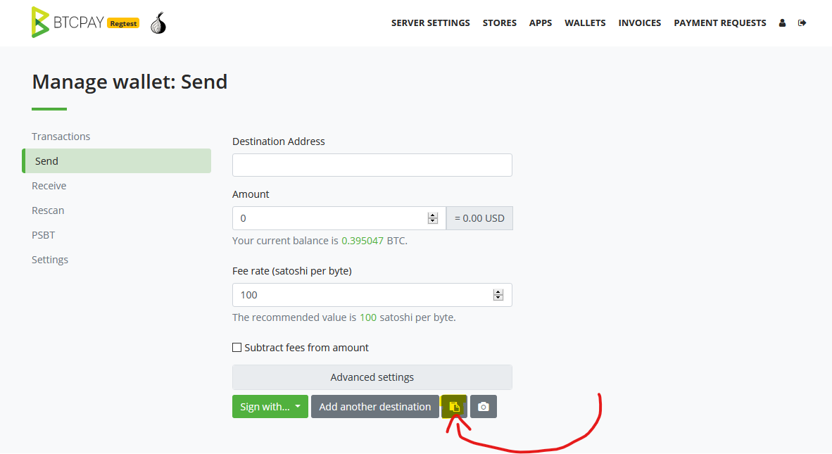 BTCPay Server で PayJoin を受け取る