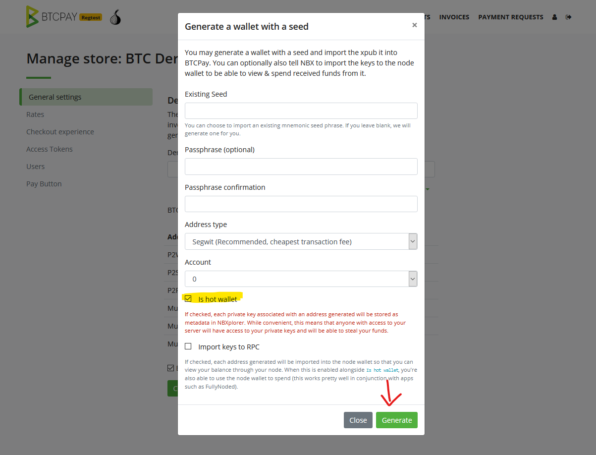 BTCPay Server で PayJoin を受け取る