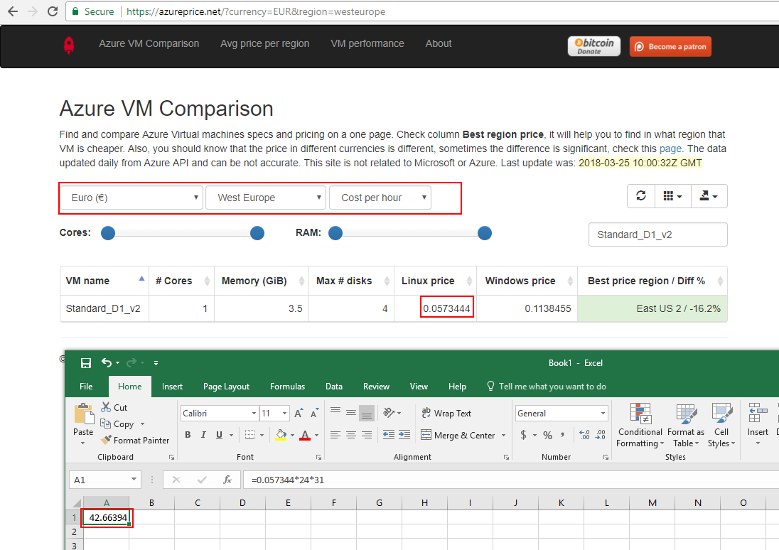 Show Azure Price Show Azure Price