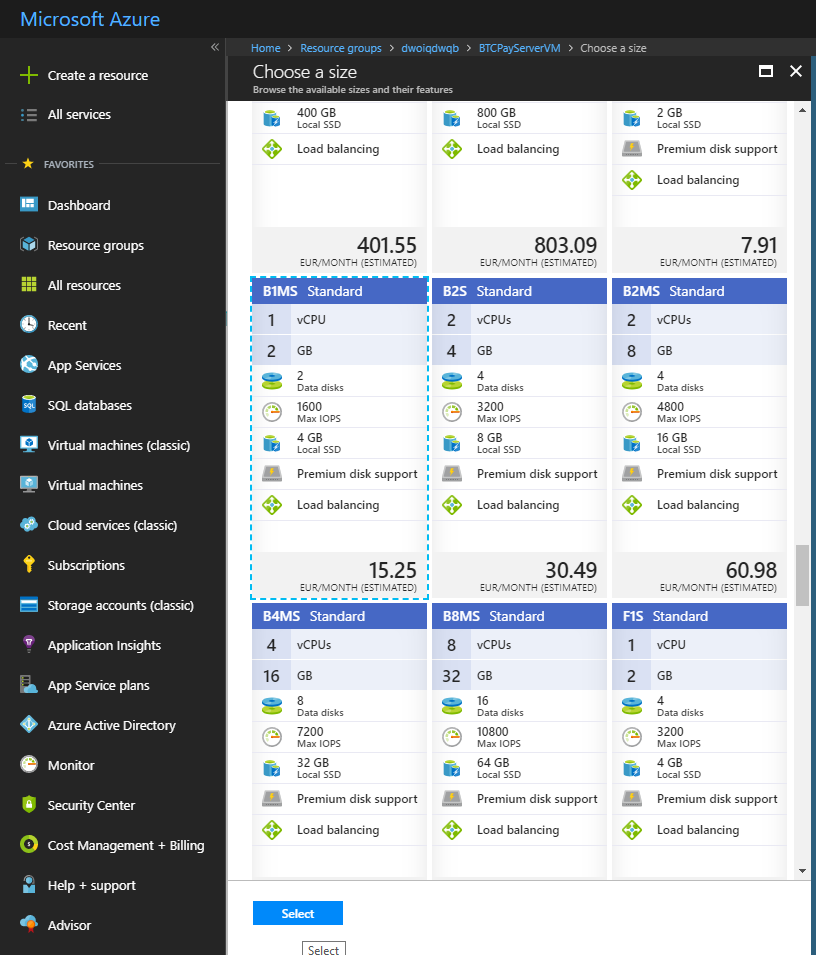 Show Azure VM Size Show Azure VM Size
