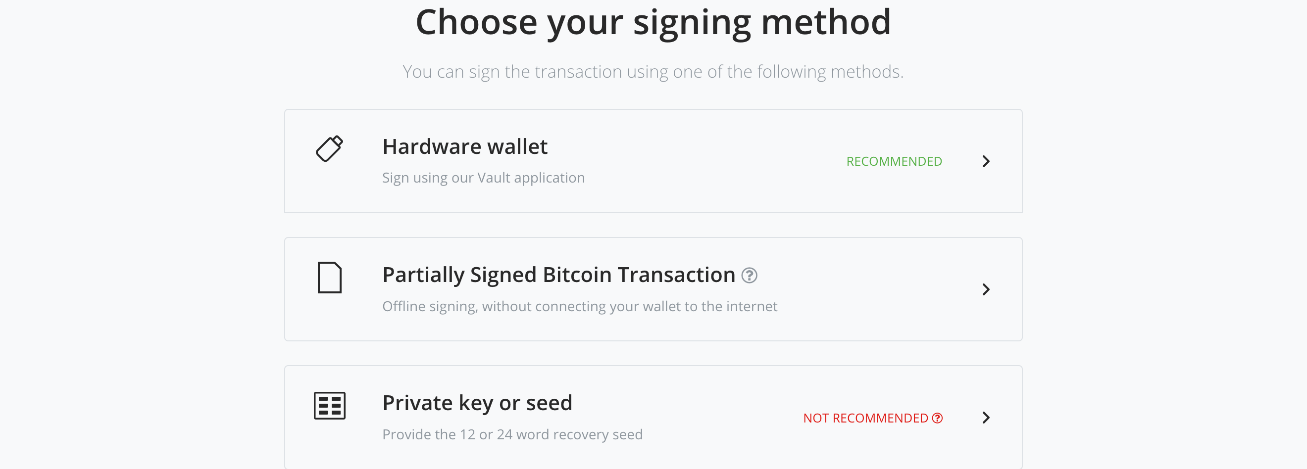 BTCPay Server Transaction Signing Options BTCPay Server Transaction Signing Options