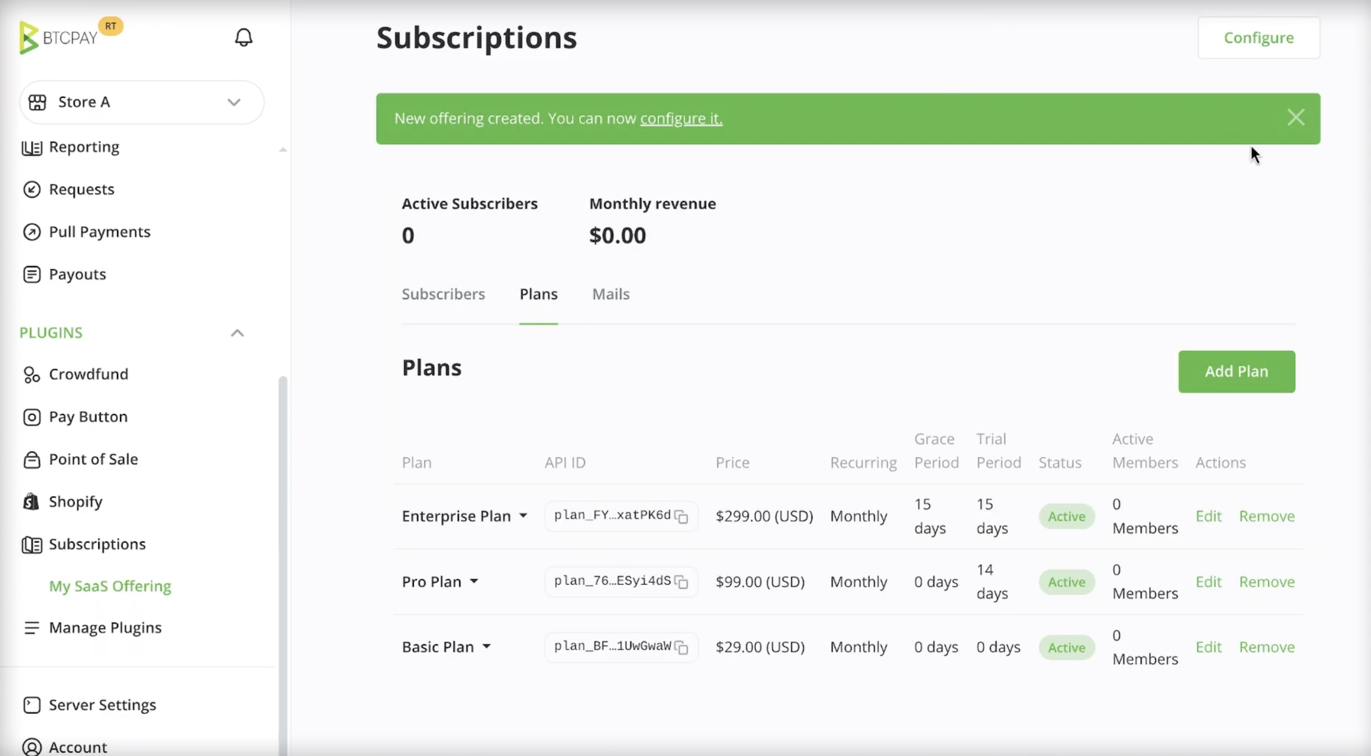 プランの作成 プランの作成