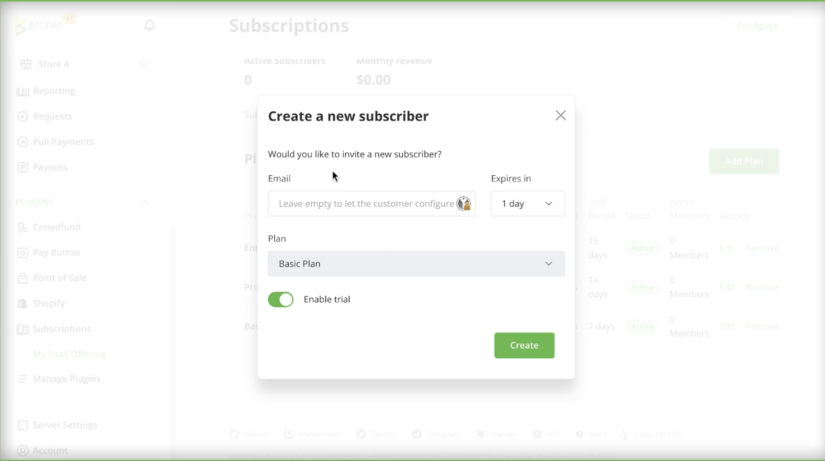 購読者の作成 購読者の作成