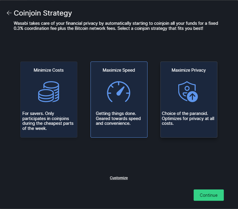 Wasabi Coinjoin Strategy Wasabi Coinjoin Strategy