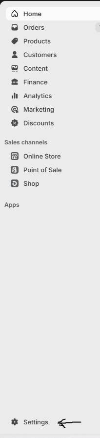 Store steup: settings