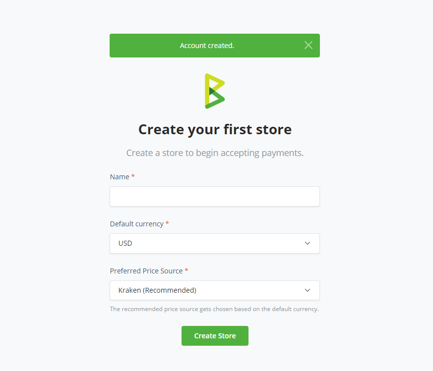 BTCPay Server registration BTCPay Server registration