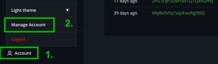 BTCPay Joomla VirtueMart: アカウント管理 BTCPay Joomla VirtueMart: アカウント管理