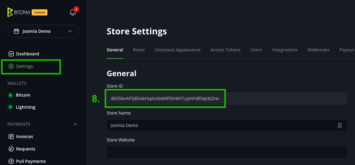 BTCPay Joomla VirtueMart: Store ID をコピー BTCPay Joomla VirtueMart: Store ID をコピー