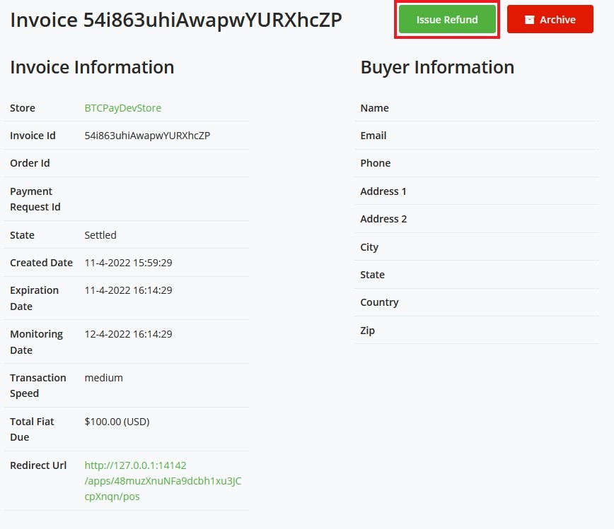 BTCPay Server 返金機能 BTCPay Server 返金機能